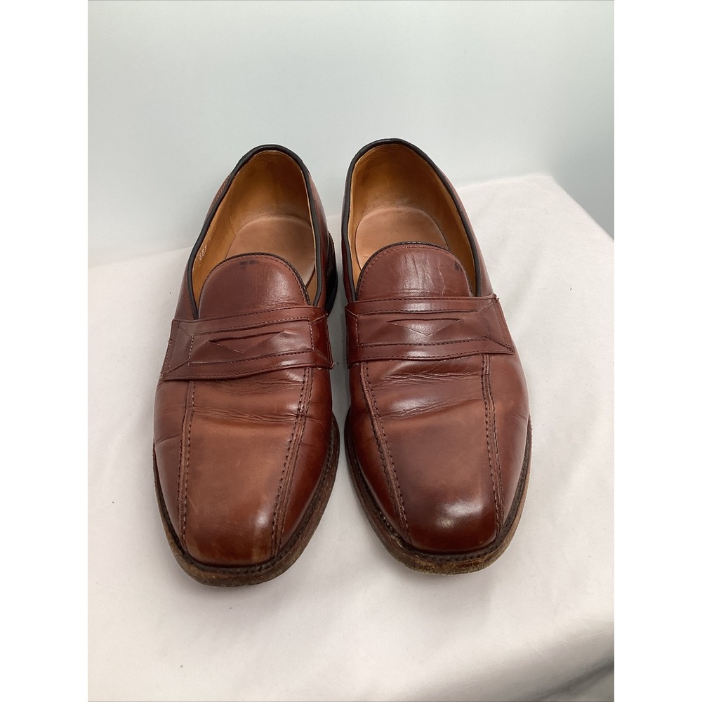 Allen Edmonds Sheridan Bicycle Toe Calfskin Penny Loafers Made in USA Men's 8EEE